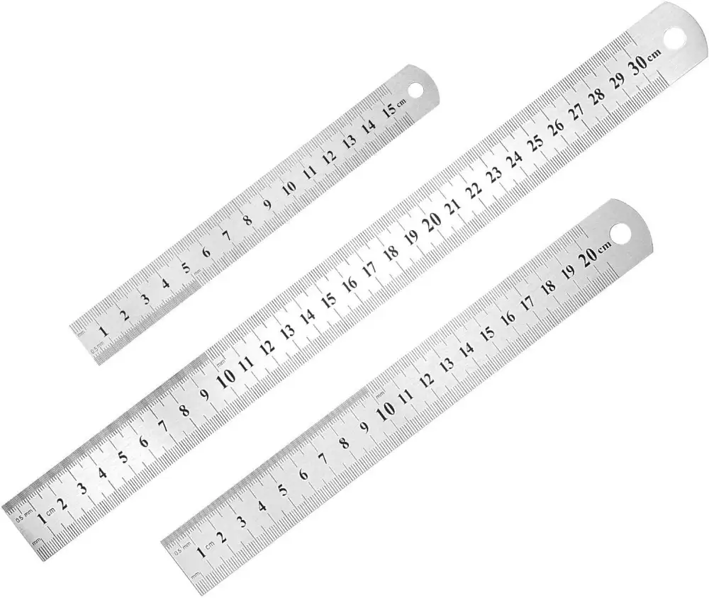 Dual Scale Stainless Steel Ruler