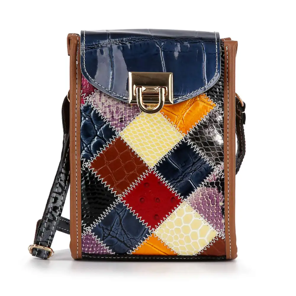 Relaxed Detail Flap Front Leather Crossbody Sling Bag