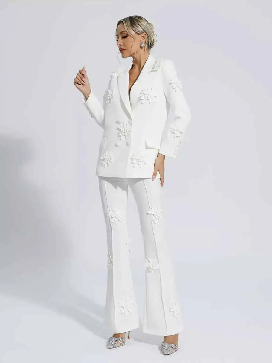 Heidi Jacquard Floral Suit Two Piece Set