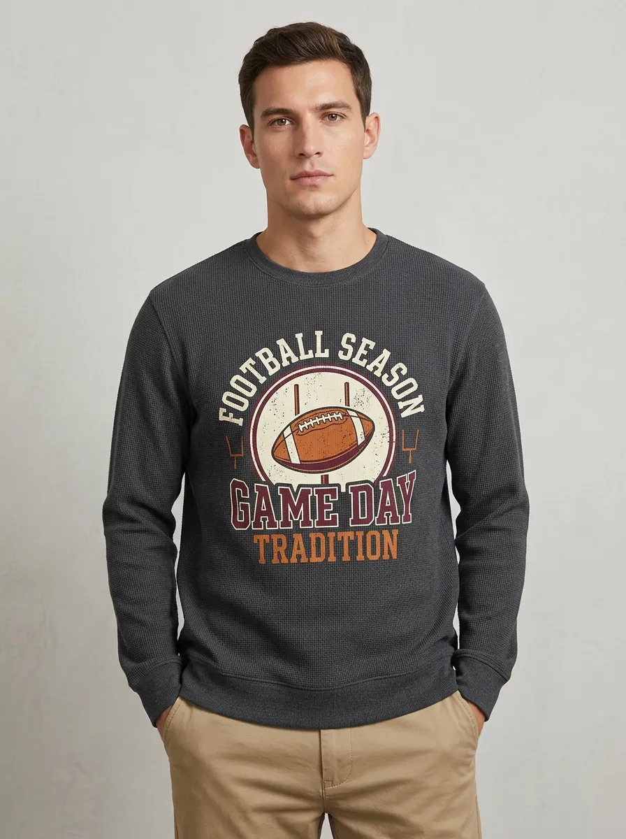 Football Graphic Casual Hoodie