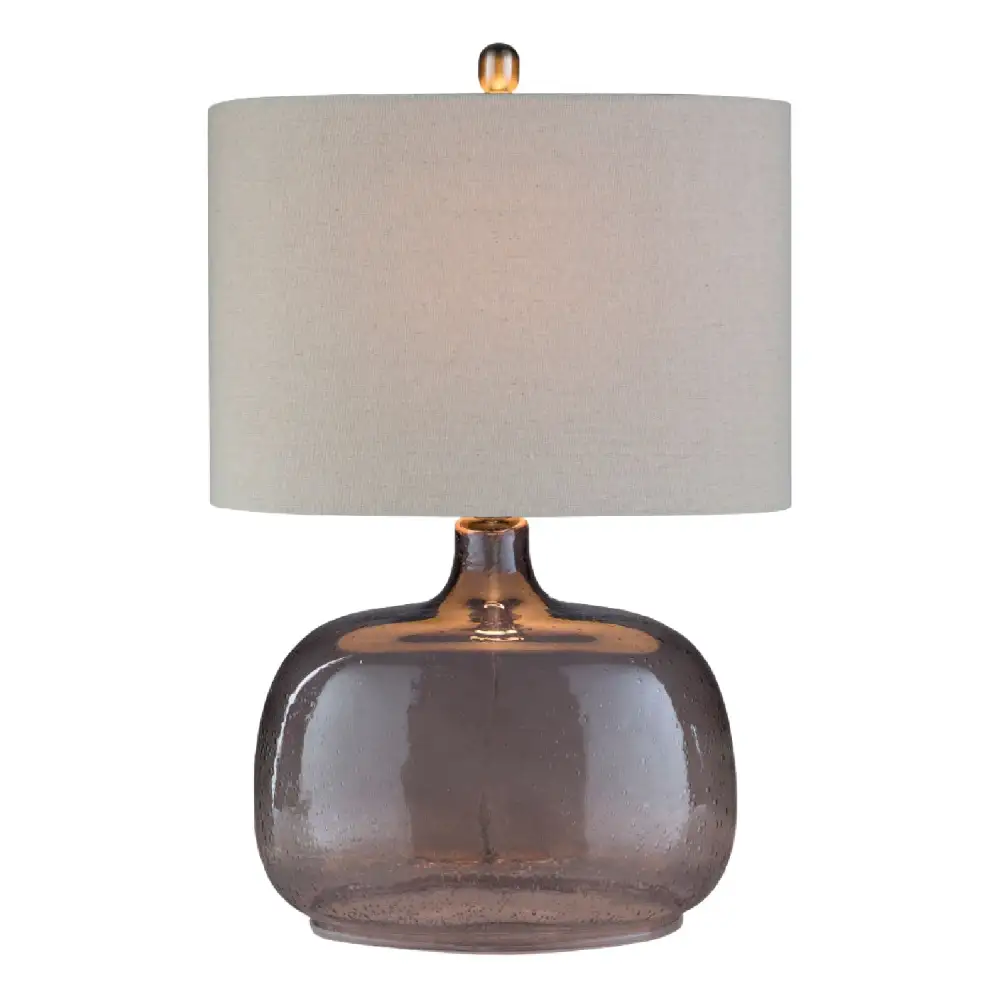 Linen Shade Glass Linen Table Lamp