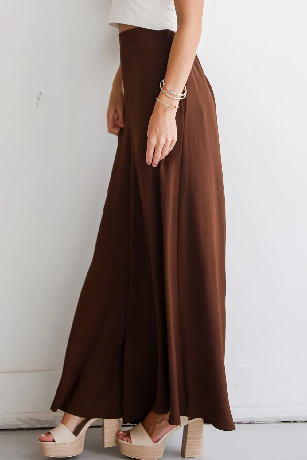 Slight Stretch Wide Leg Pants