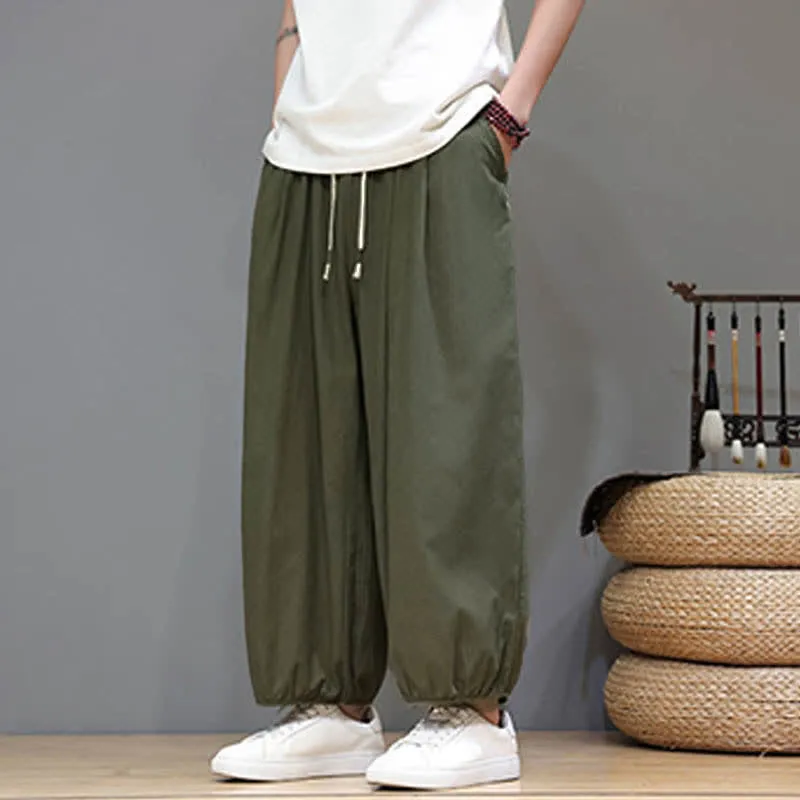Elastic Waist Harem Pants