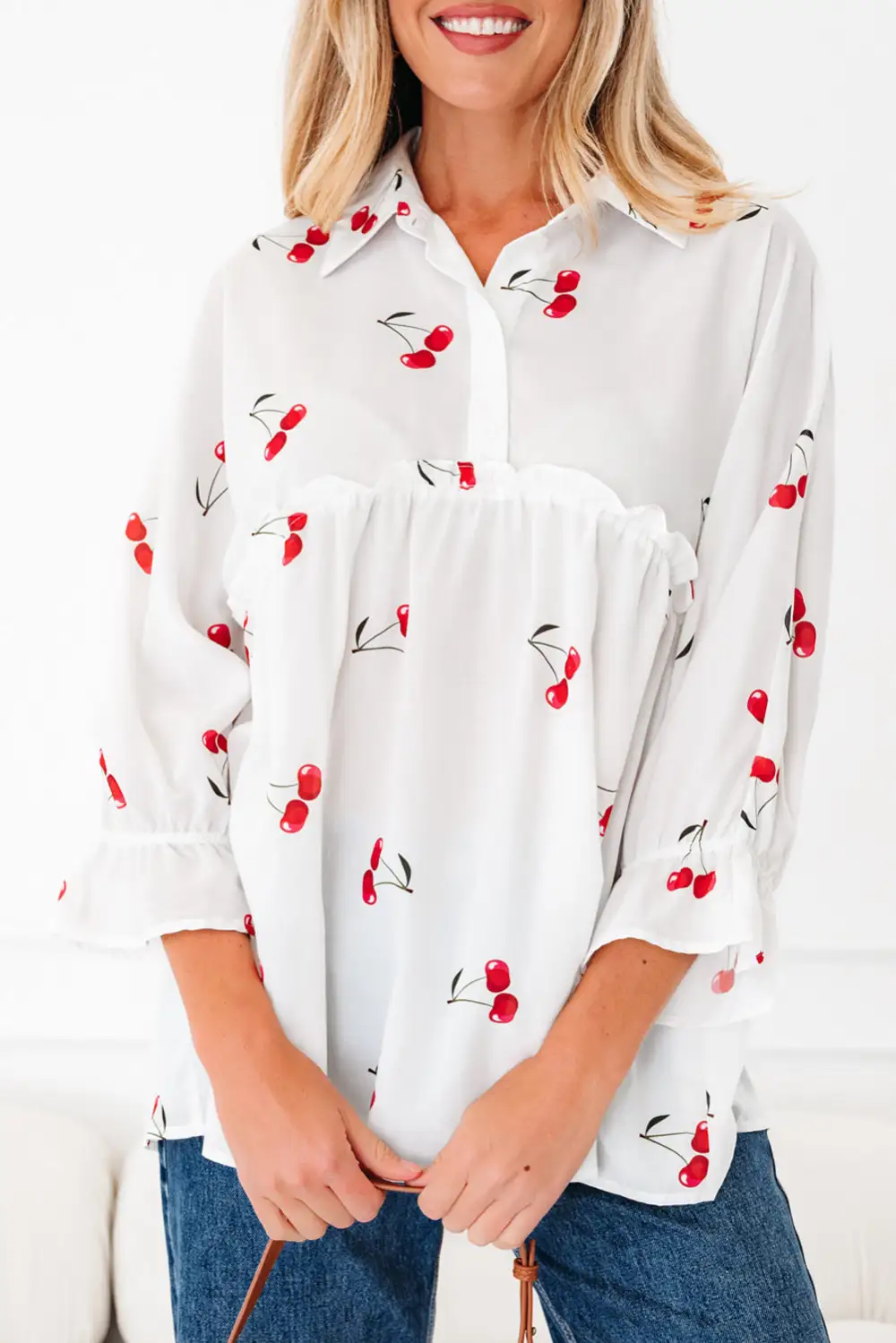 Frilled Collared Blouse