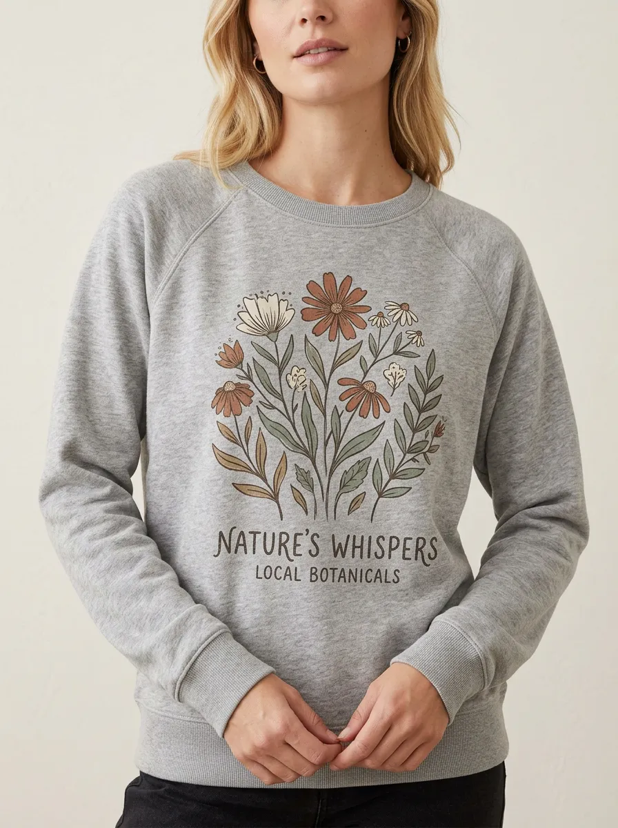 Nature Botanical Flower Sweatshirt