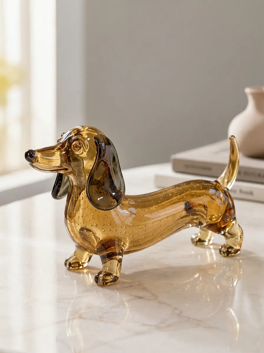 Decorative Dachshund Glass Ornament
