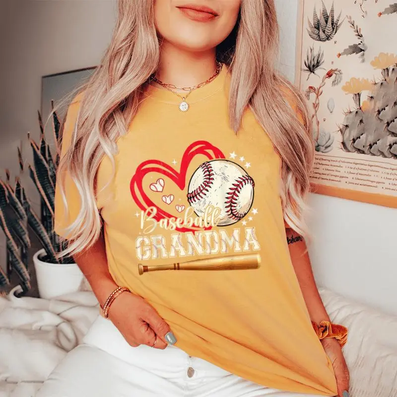 Baseball Grandma Family Matching Cute Baseball Grandma Women's Oversized Comfort T-Shirt
