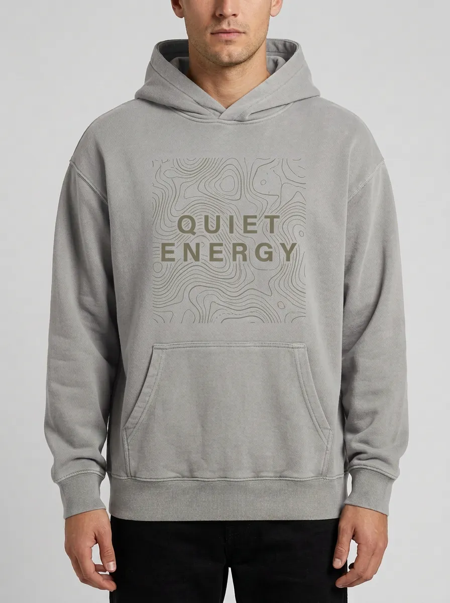 Relaxed Quiet Energy Topographic Map Hoodie