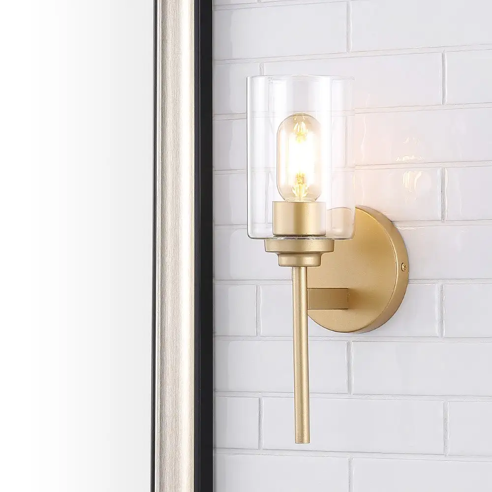 Single-Light Farmhouse Industrial Iron Cylinder LED Sconce