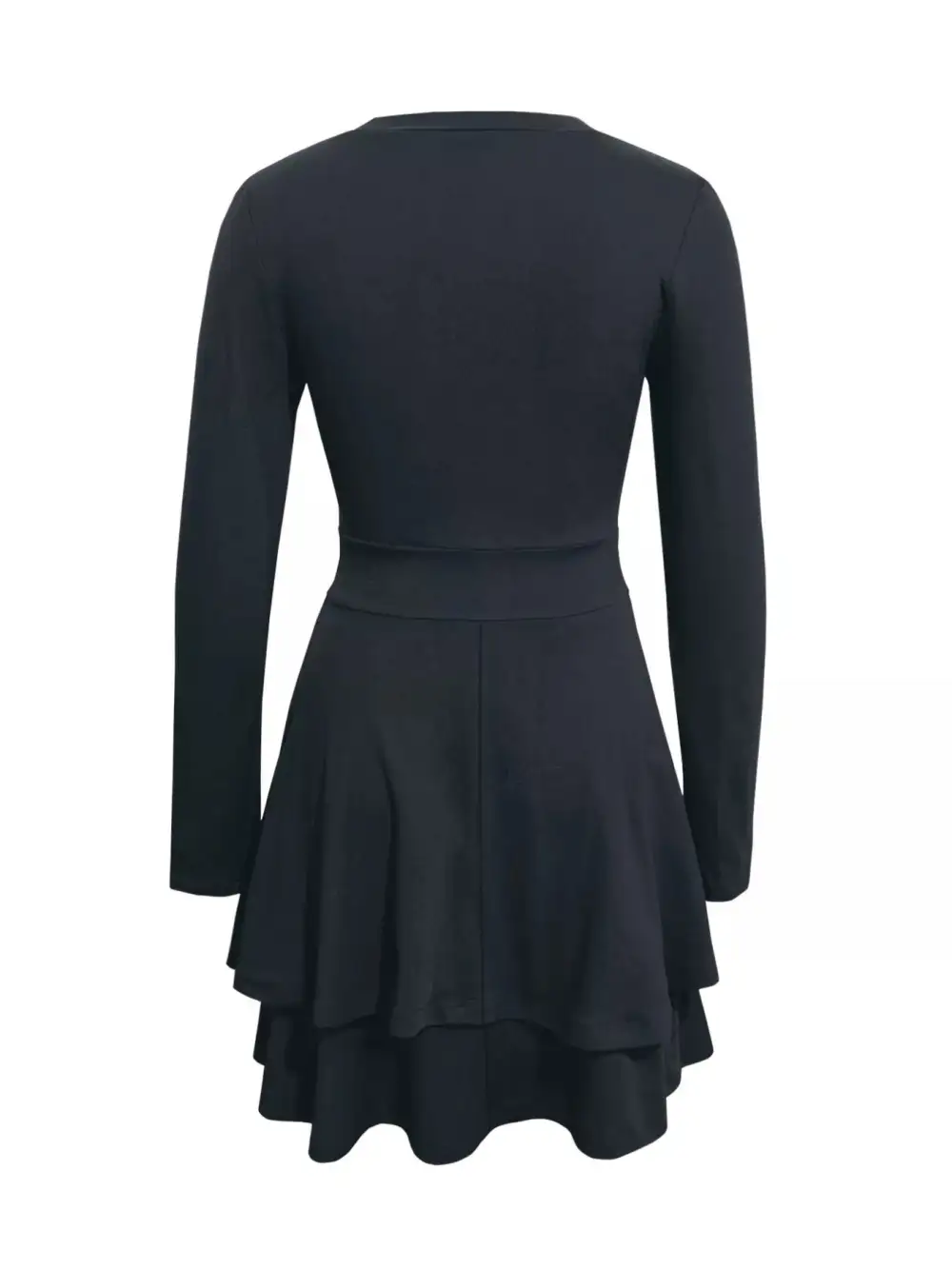 Finish V Neck Ruffle Mini Dress