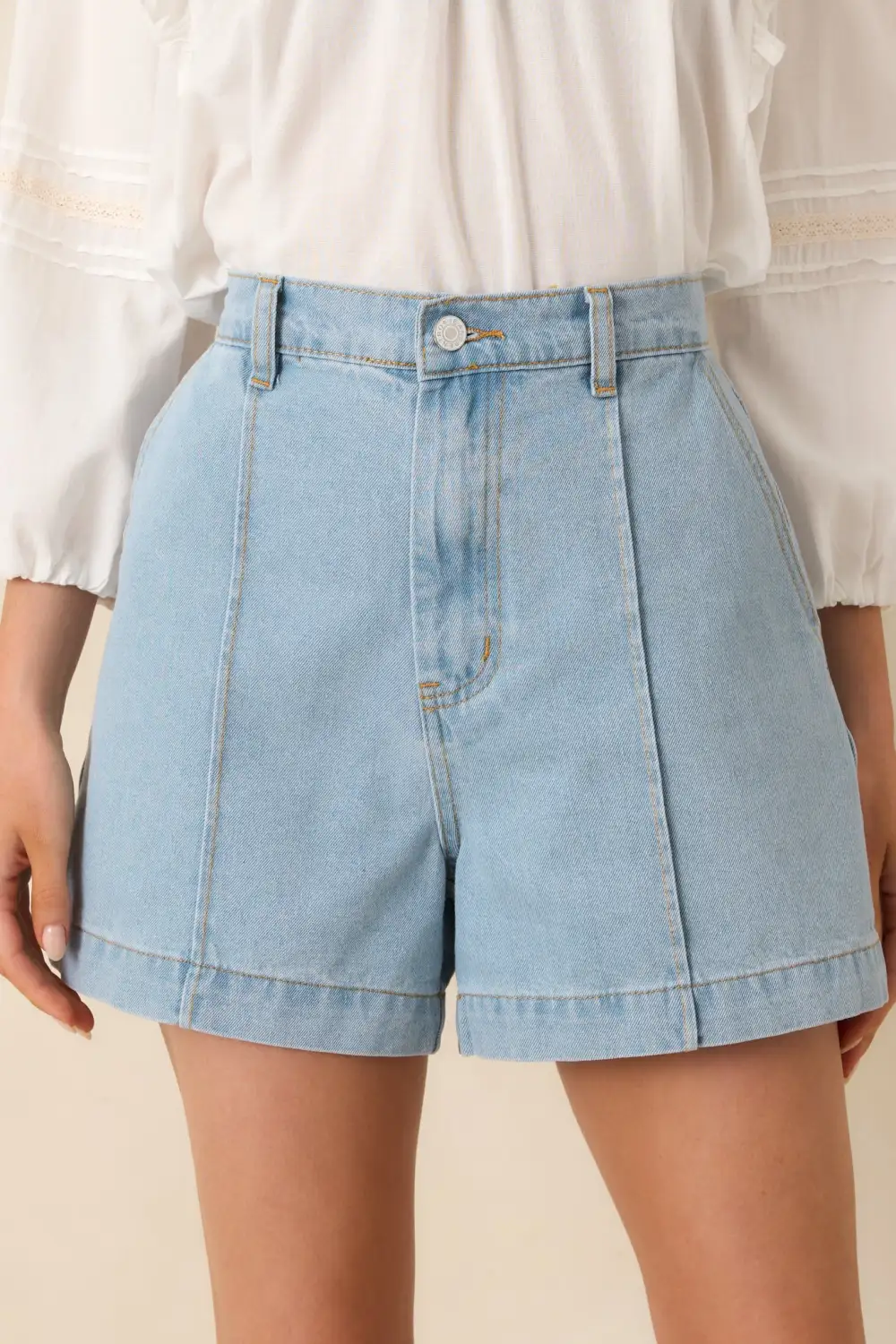 Denim Luxe Casual Shorts