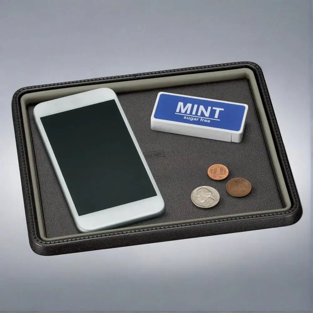 Leather Finish Non Slip Tray