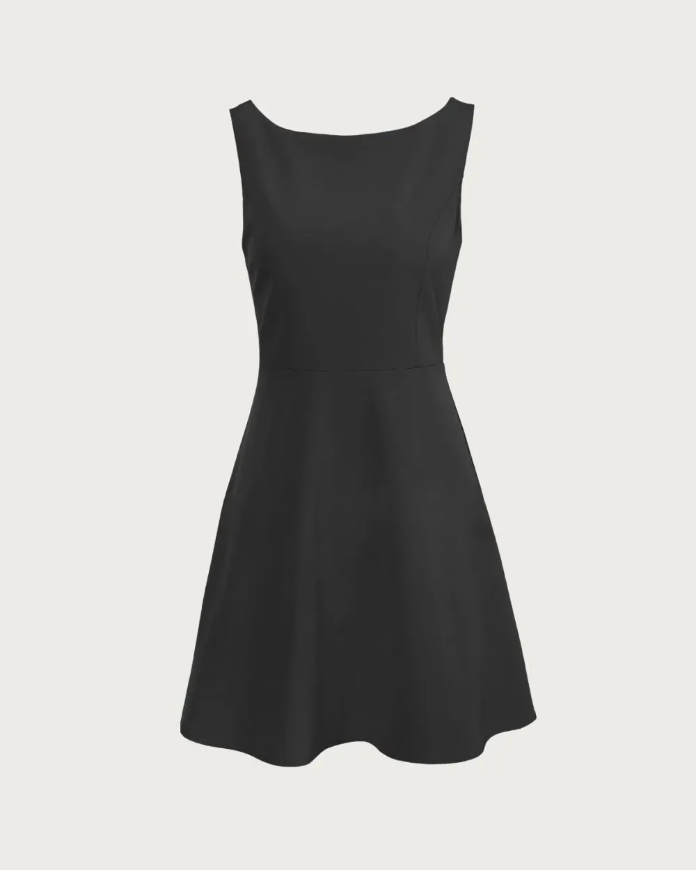 Regular Black Sleeveless Dress