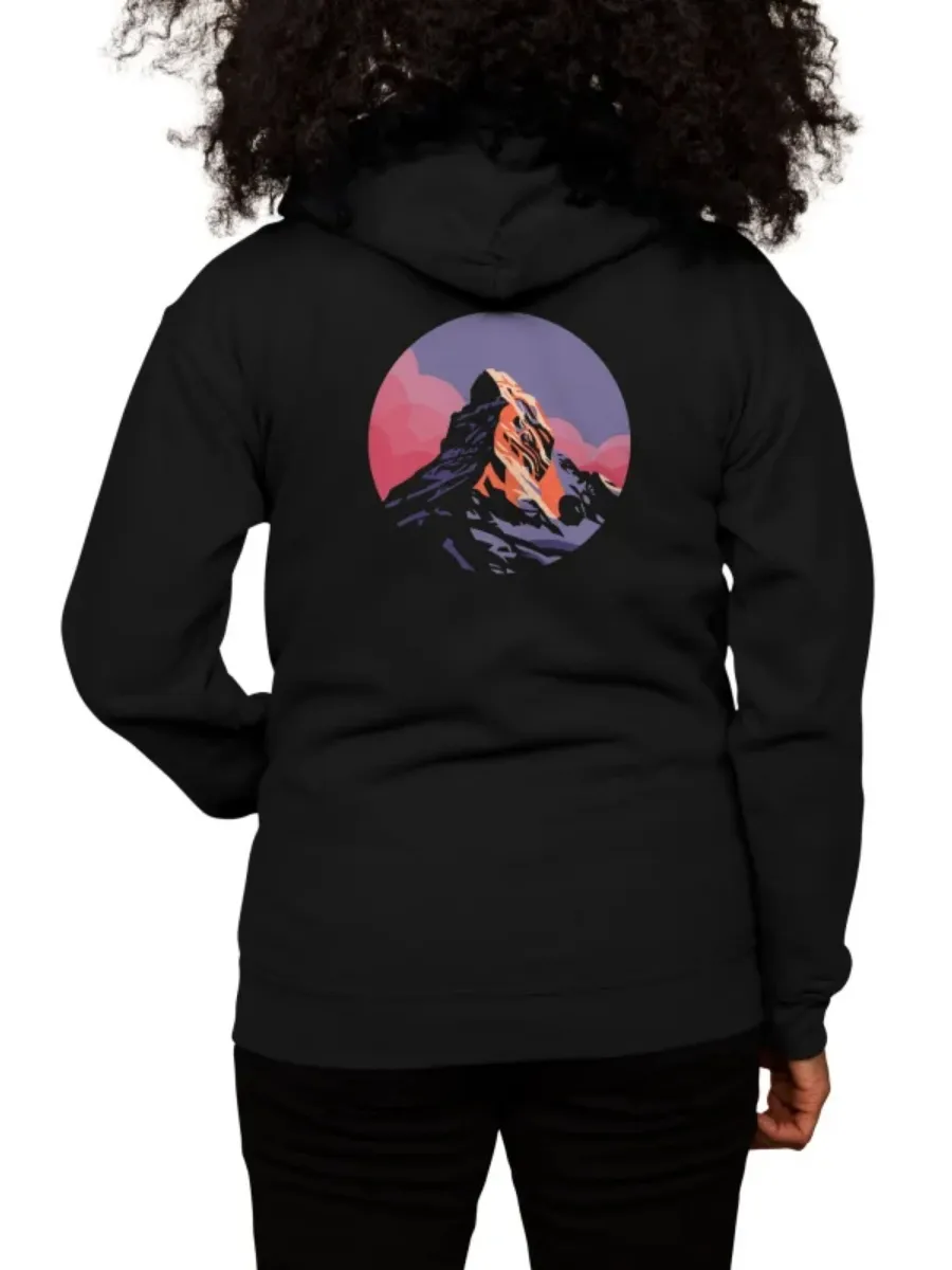 Vintage Mountain Landscape Hoodie