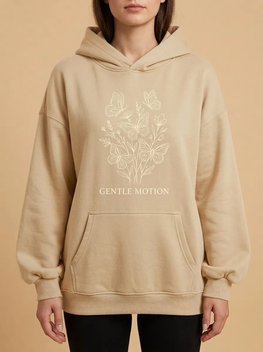 Relaxed Nature Butterfly Floral Hoodie