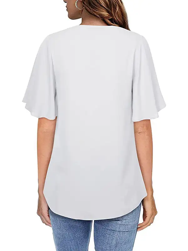 Urban Relaxed Falbala Chiffon T-Shirt