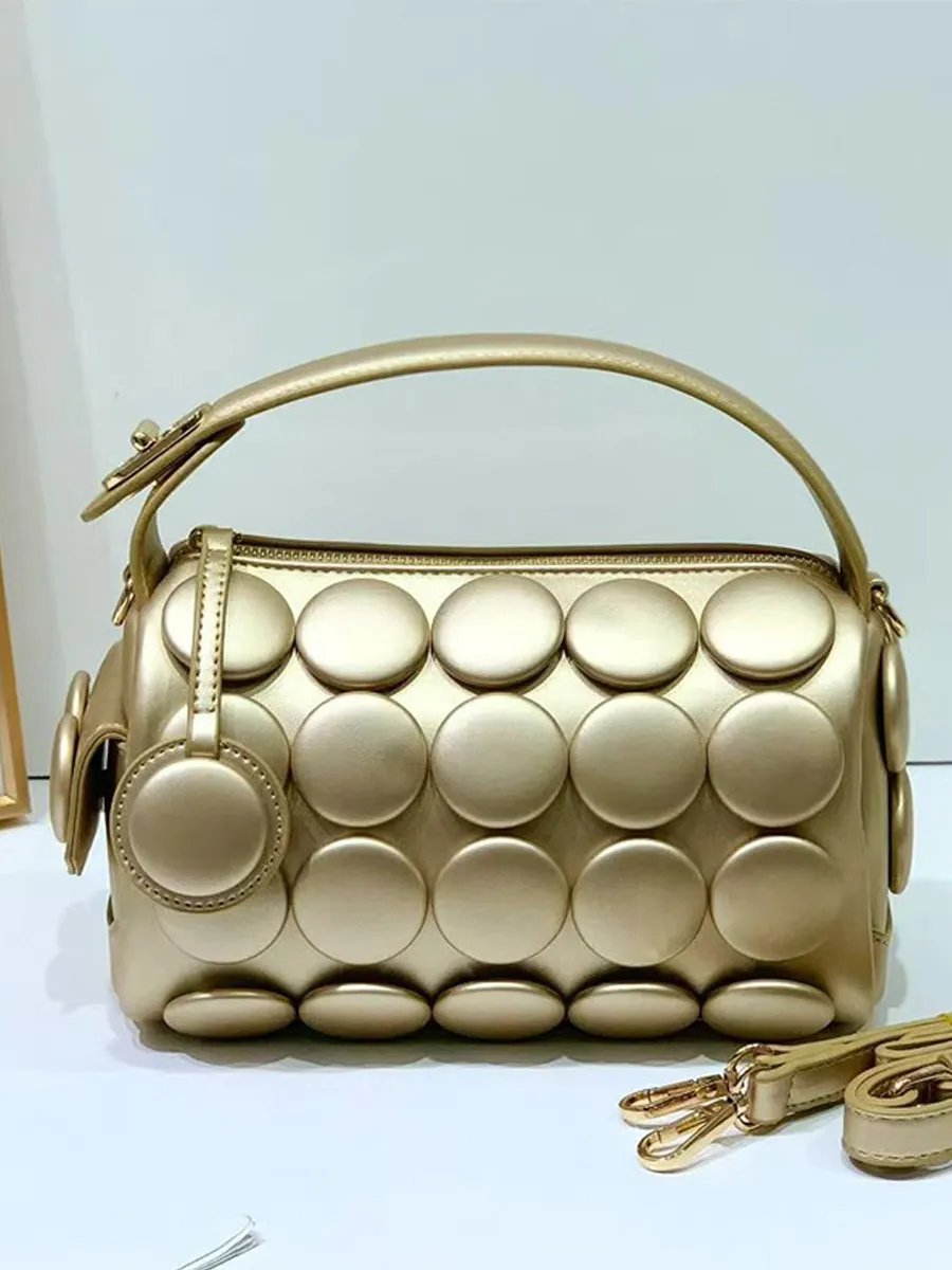 Rhea Button Cylinder Bag