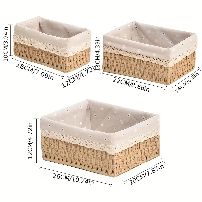 Rustic Woven Organizer Set