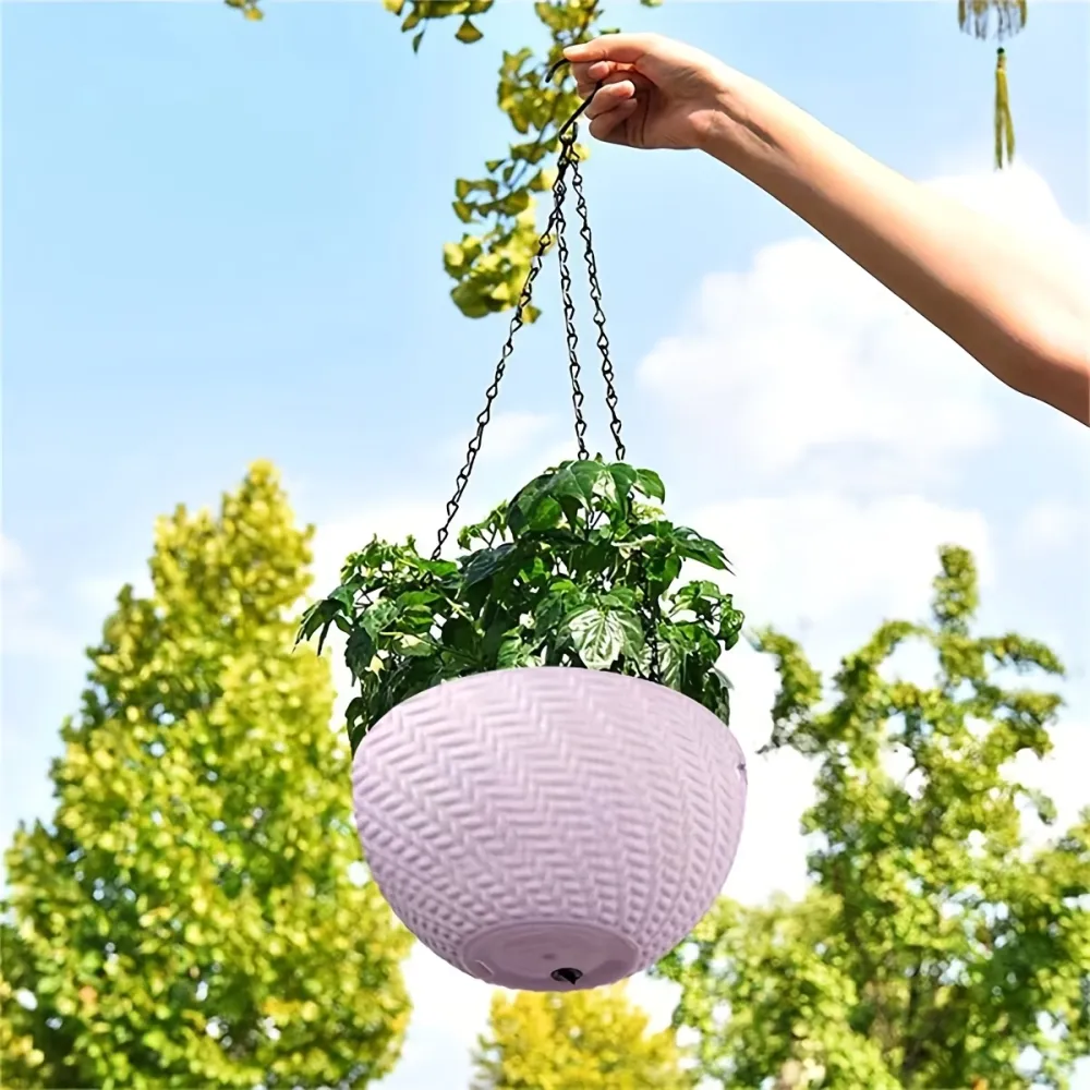 2 Pcs Textured Hanging Pot