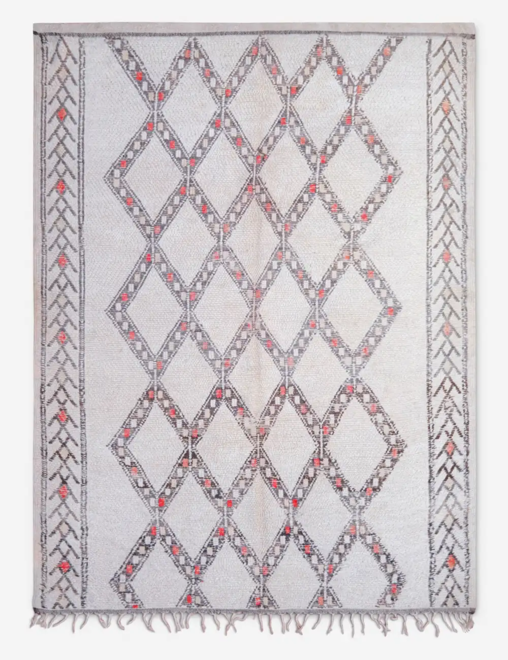 Distinctive Artisan Moroccan Inspired Hand Knotted Wool Area Rug