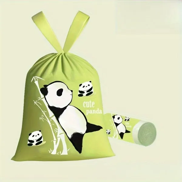 75 Pcs Durable Panda-Print Trash Bags