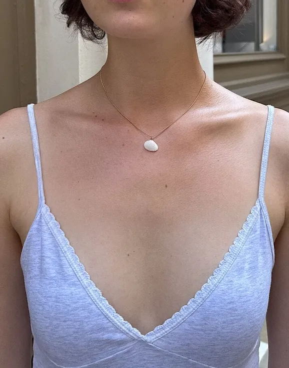 Gold Seashell Charm Necklace