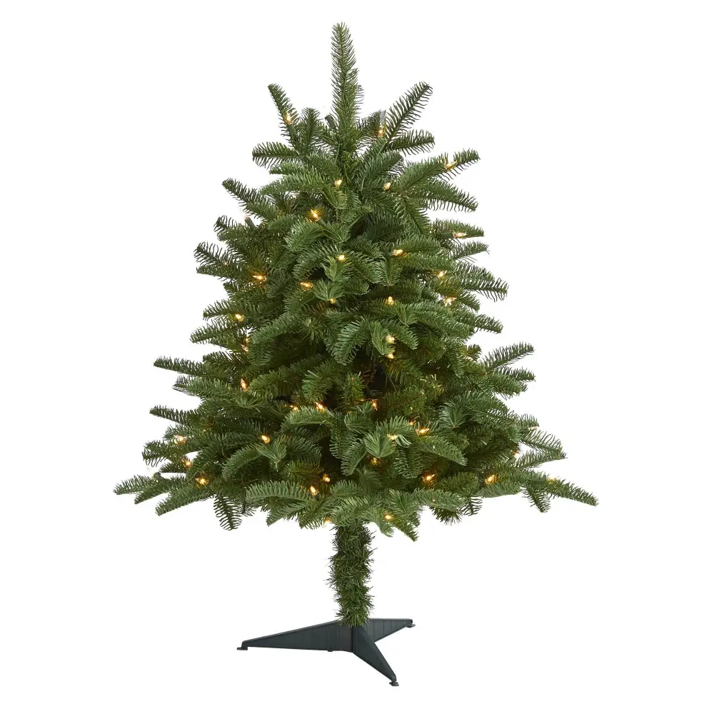 South Carolina Spruce Artificial Christmas Tree with Warm Light and Bendable Branches