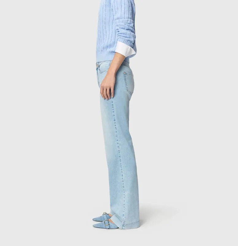 Cotton Denim Straight Leg Top
