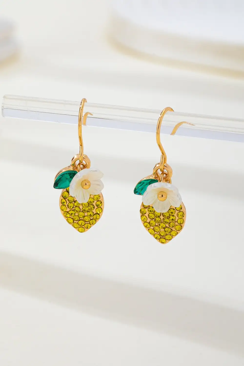 Sparkling Pave Lemon Drop arrings