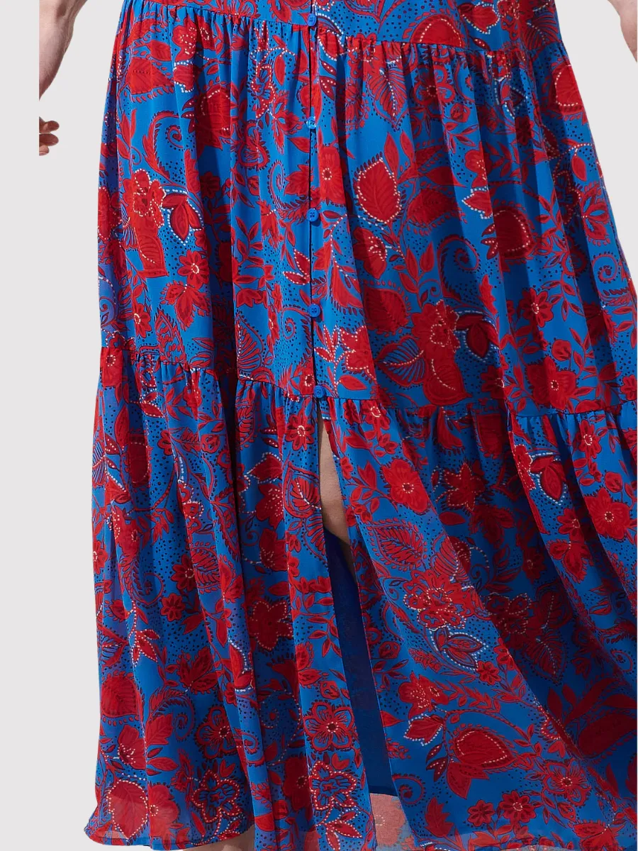 Tiered Floral Maxi Dress