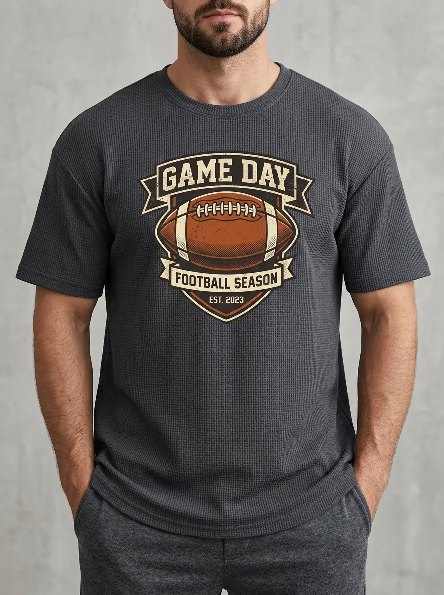 Football Graphic Casual T-Shirt