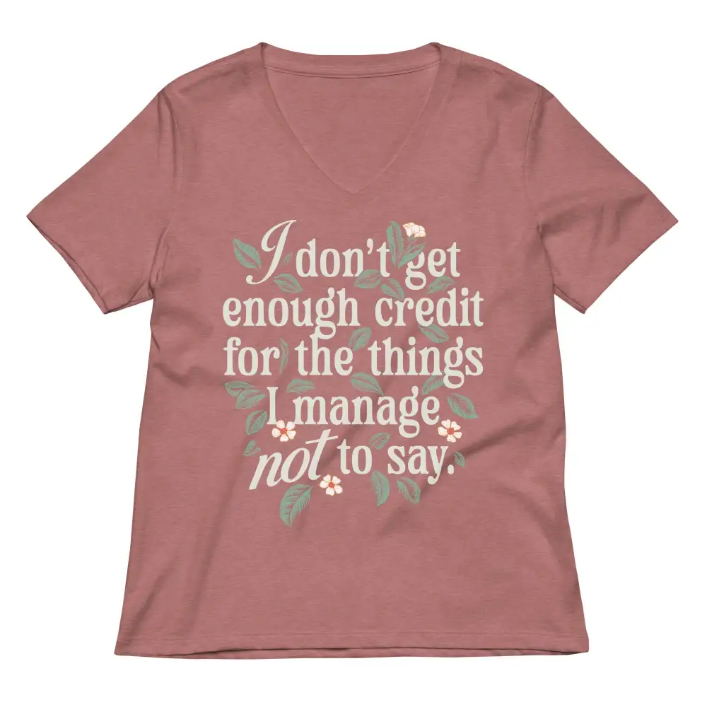 Quiet Thoughts V Neck Tee