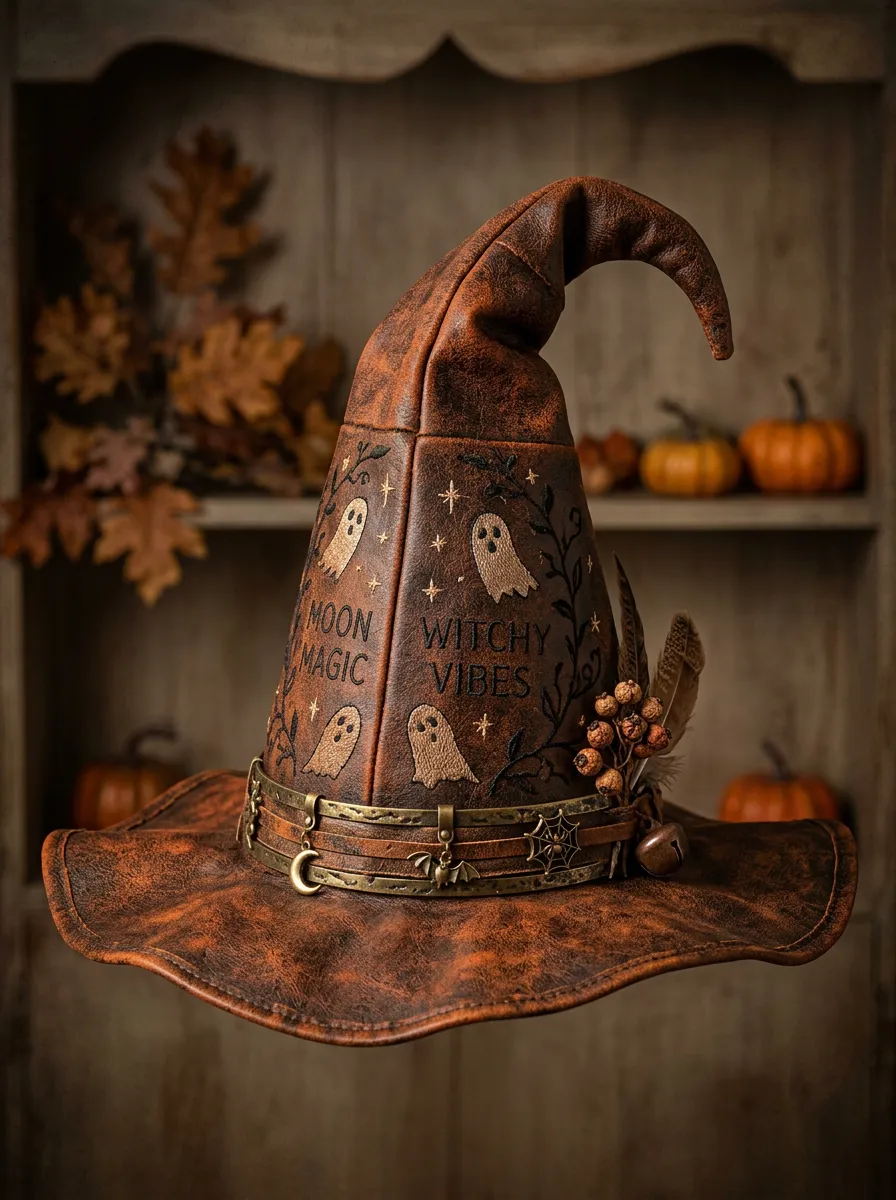 Ghost Halloween Witch Hat