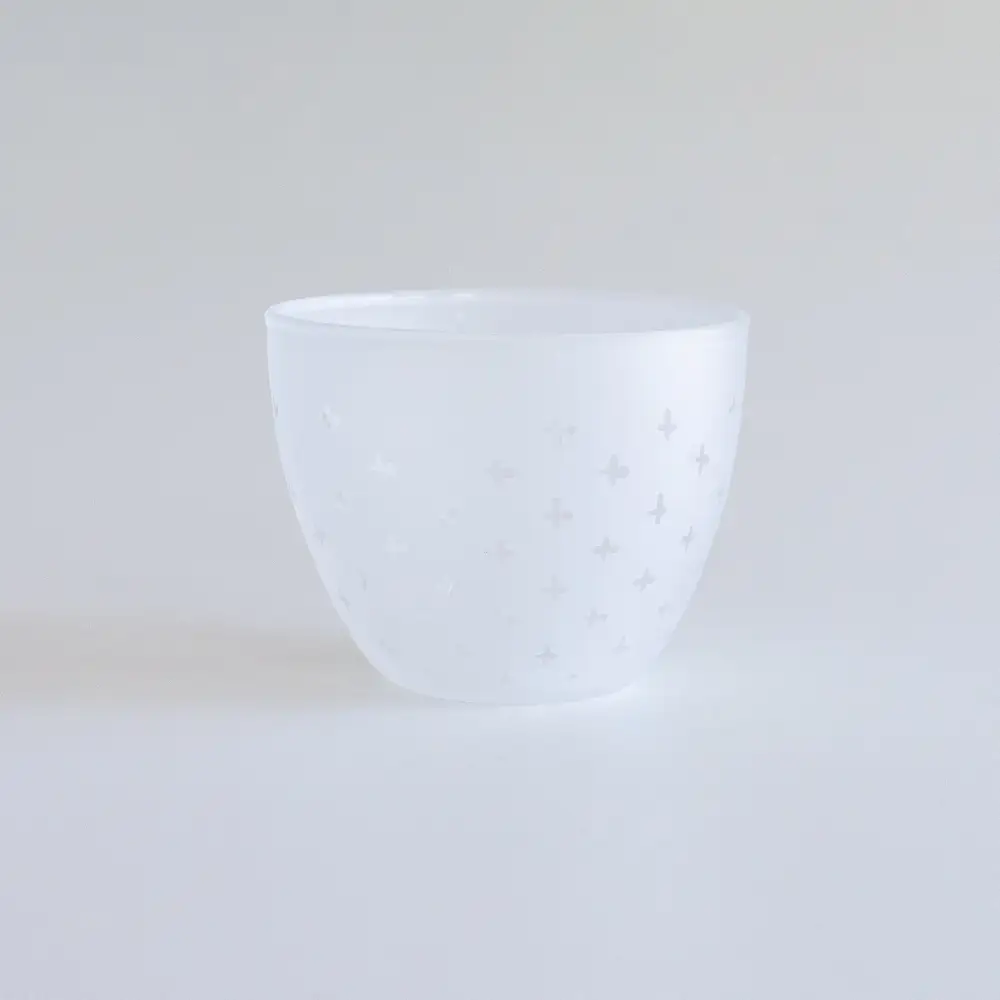 Low Profile Glass Drinking Cup