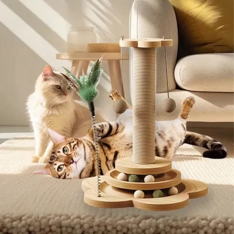 Interactive Cat Scratch Post