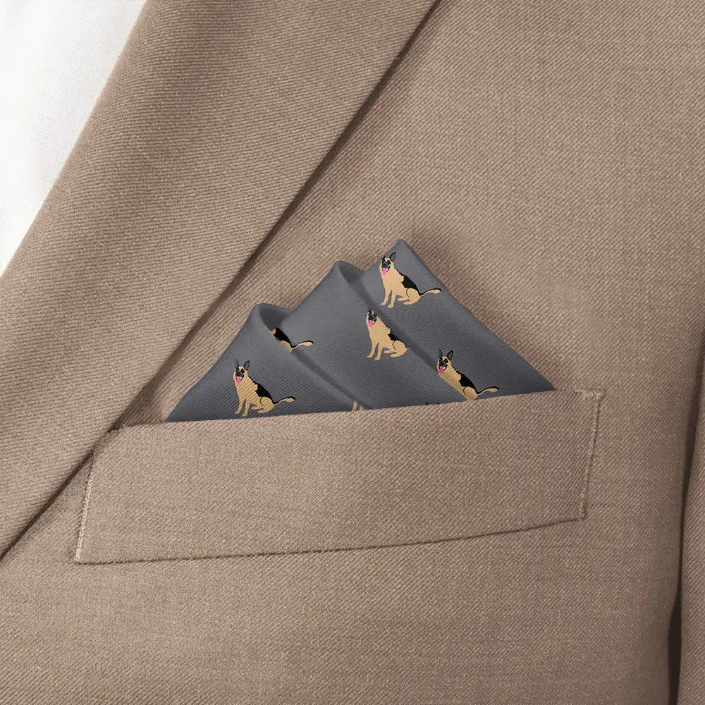 Minimal Streamlined Animal Motif Dog Motif Pocket Square