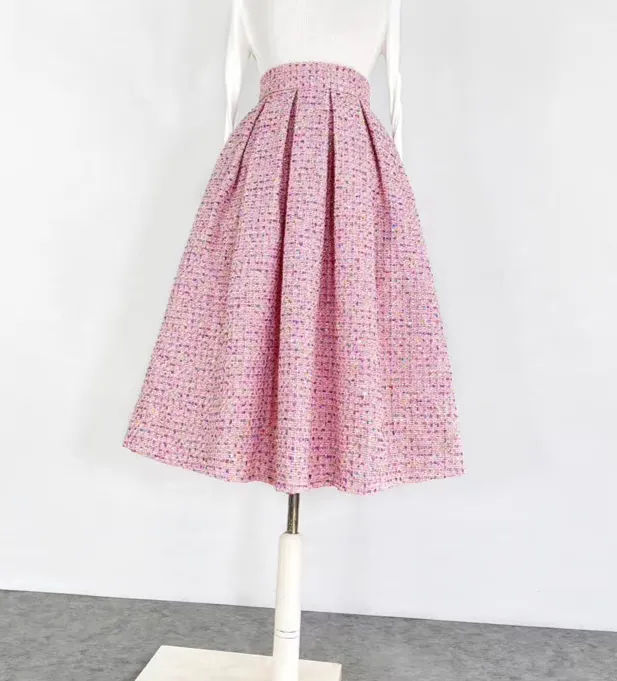 Structured Movement Everyday Casual Wool Skirt