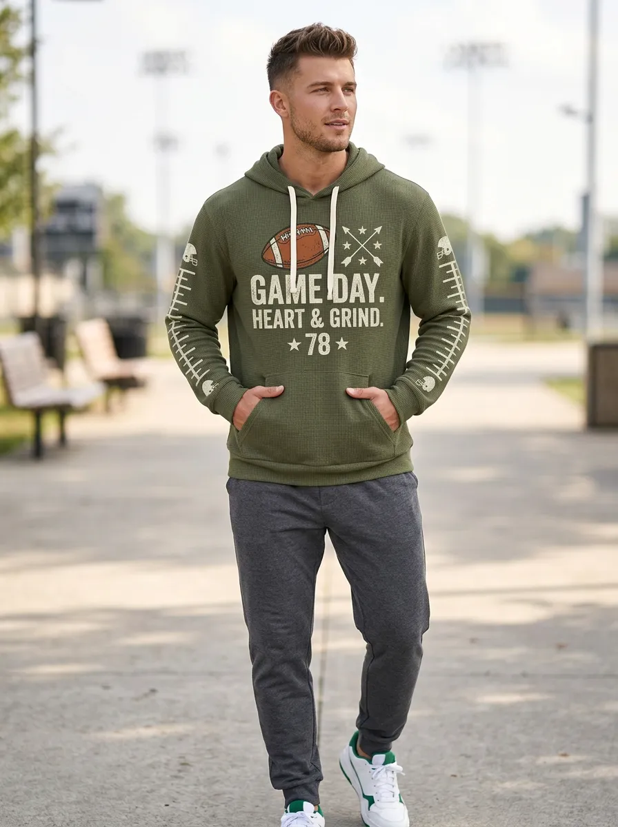 Men's Football Game Day Heart & Grind Hoodie