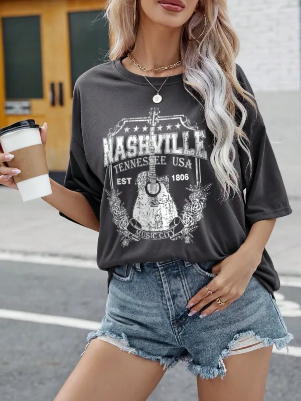 Music City Oversized Baggy Fit T-Shirt