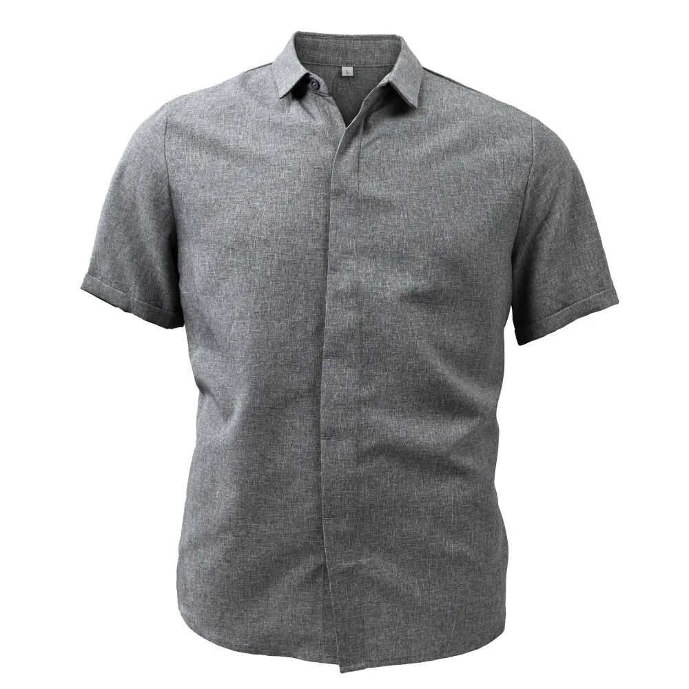 Textured Woven Linen Shirt