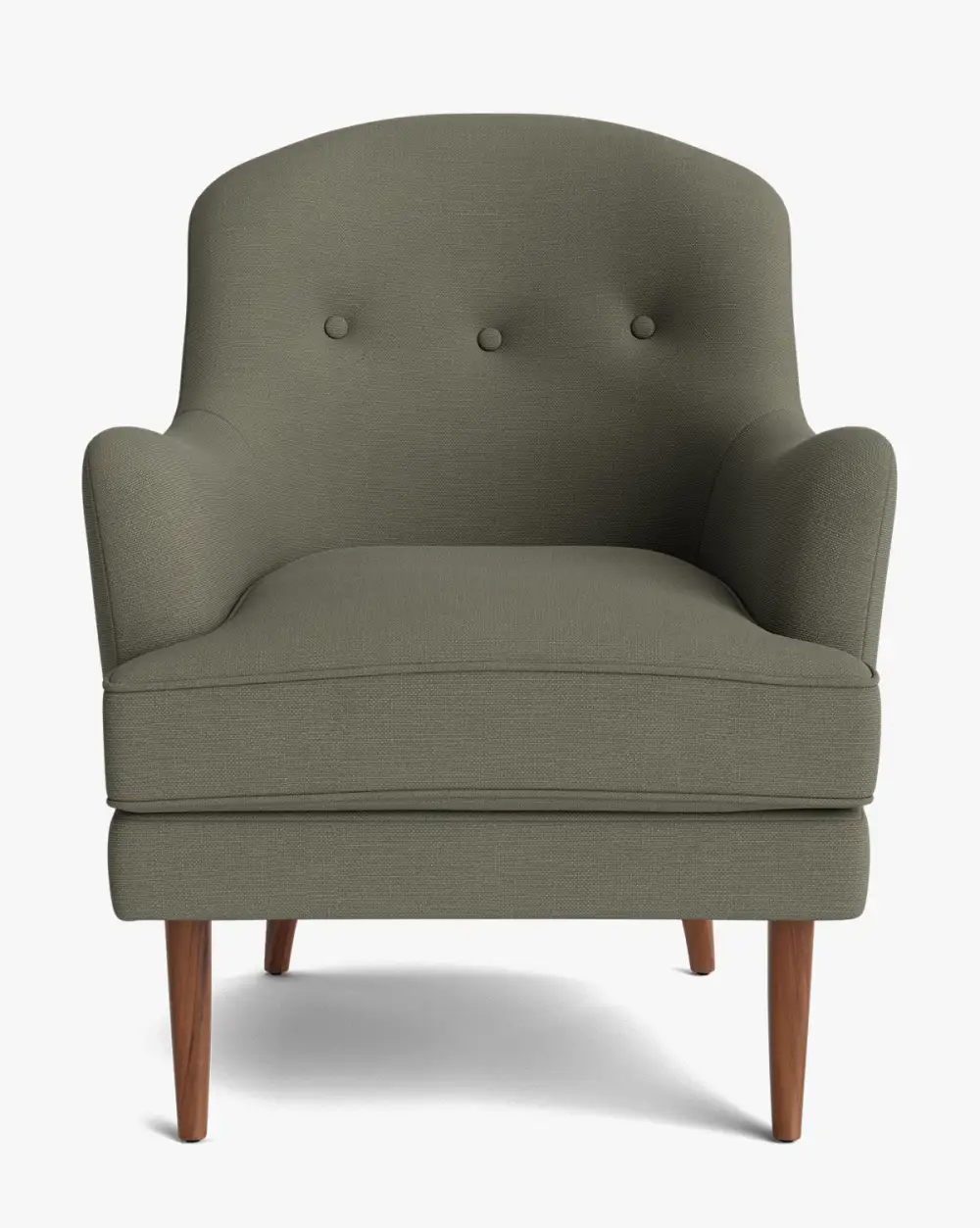 Tufted Wood Lounge Chair