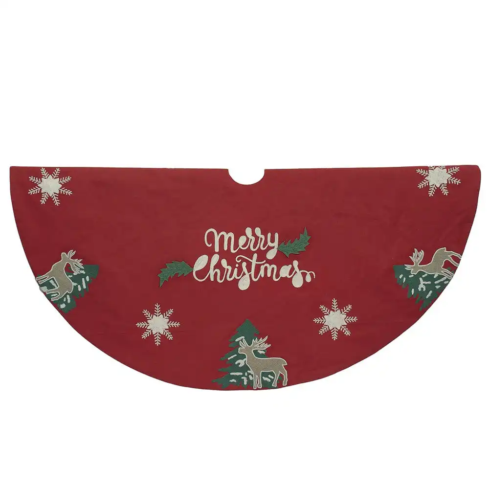 Reindeer Applique Tree Skirt