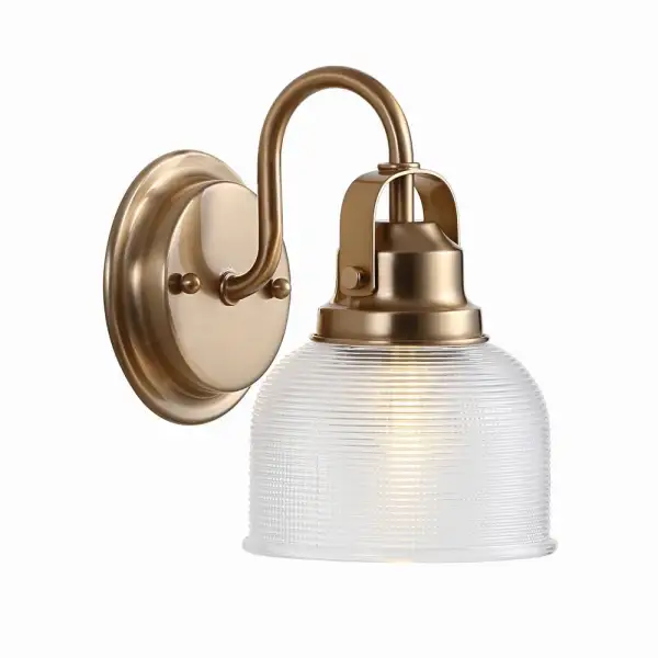 Single-Light Metal/glass LED Vanity Light