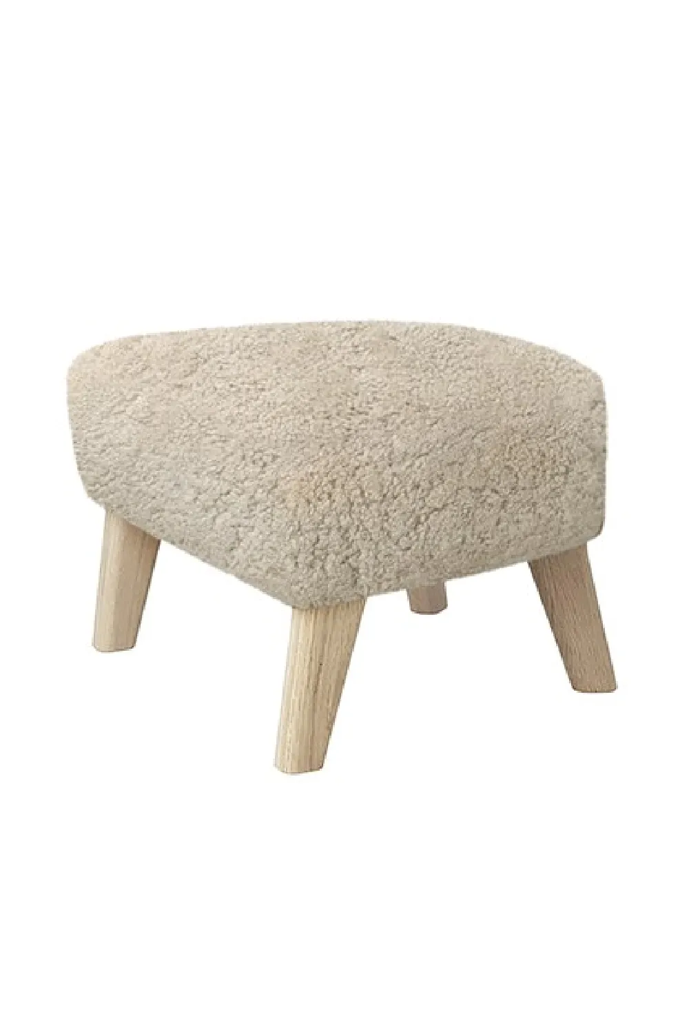 Wooden Leg Upholstered Ottoman