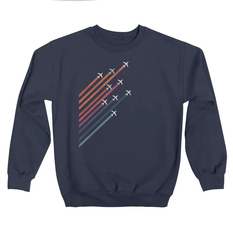 Retro Airplane Rainbow Trails Sweatshirt