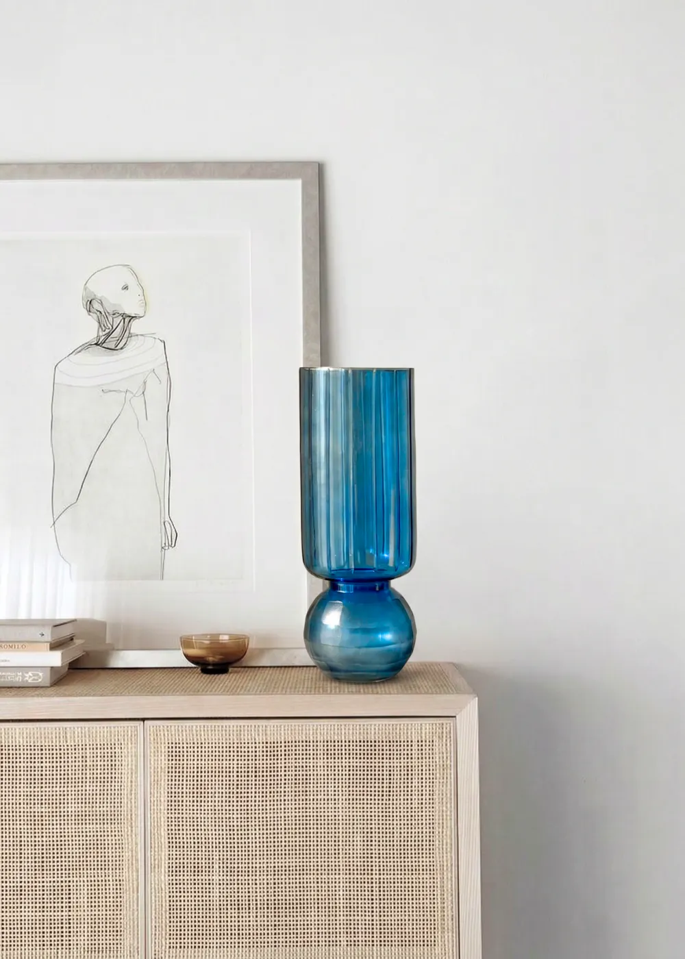 Pedestal Glass Vase Large