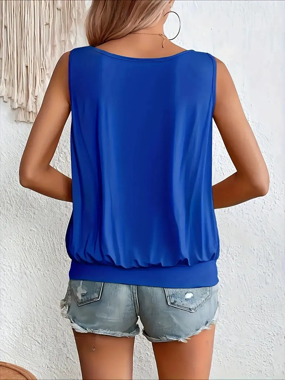 Ruched Scoop Neck Tank