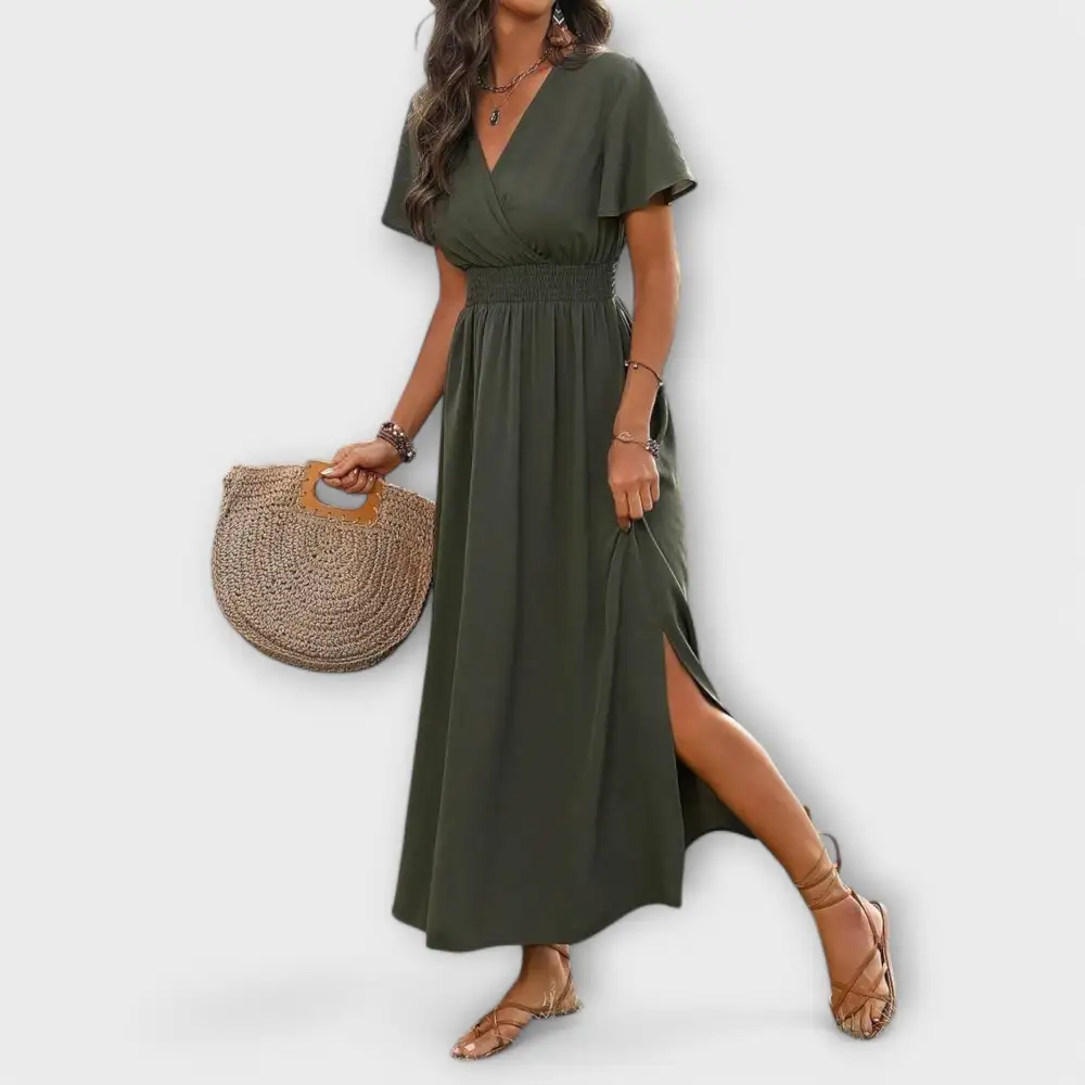 V-Neck Boho Casual Dress