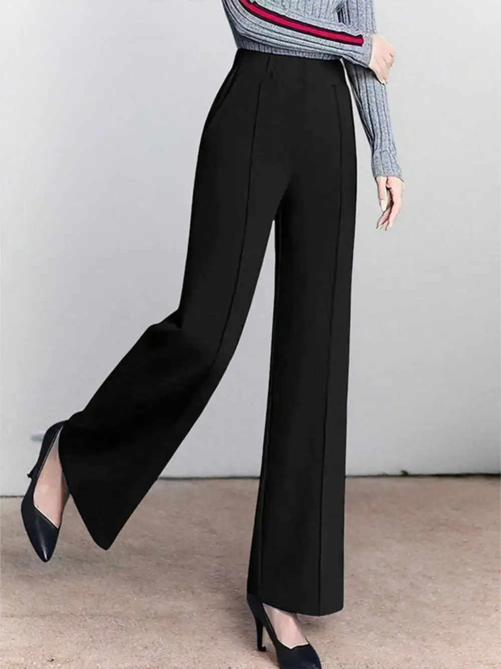 Classic High Waisted Wide Leg Pants