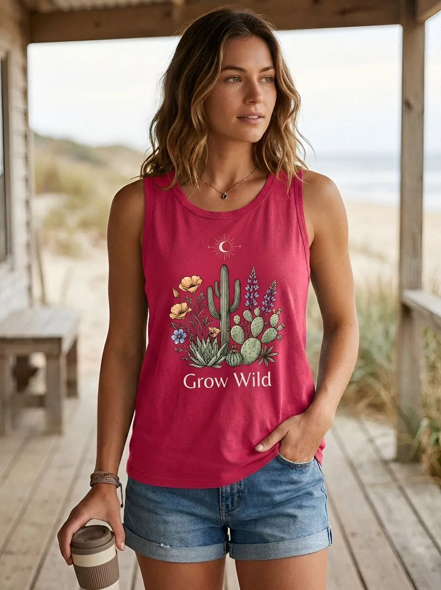 Grow Wild Cactus Tank Top